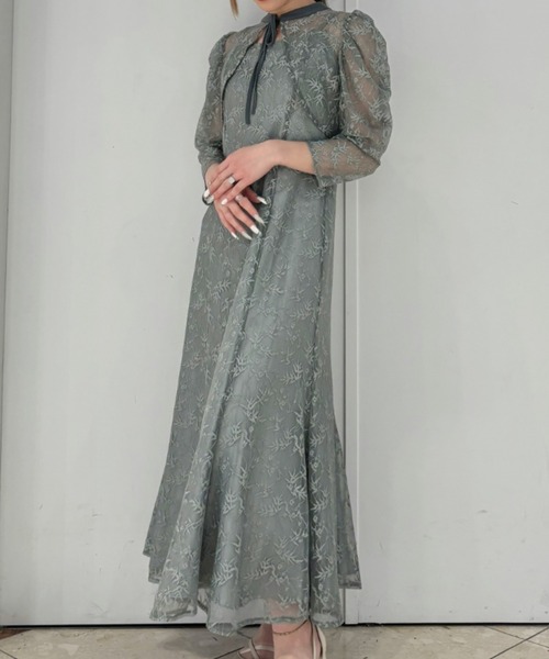 Cupid Heart（キューピッドハート）の「【Cupid Heart】結婚式用！ラメレースボレロセットワンピース（ドレス・レディース・ブラック/ミント/イエロー・MEDIUM）」の15枚目の写真