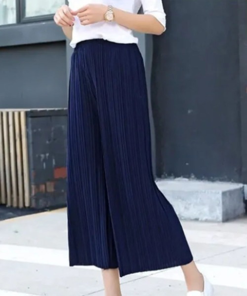 SallyLunn(サリーラン)の「プリーツワイドパンツ(その他パンツ・レディース・ベージュ/ネイビー/ブラック/グリーン・LARGE/MEDIUM)」の9枚目の写真