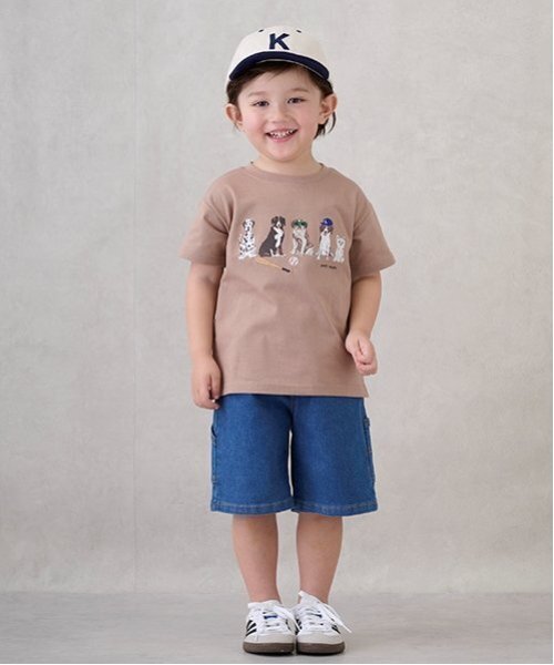 petit main(プティマイン)の「ペインターハーフパンツ(デニムパンツ・キッズ・オフホワイト/ブルー/チャコール・100cm/110cm/90cm/130cm/120cm/80cm)」の16枚目の写真