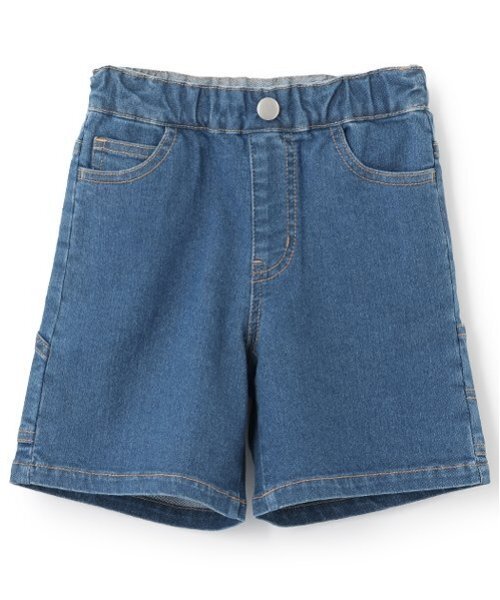 petit main（プティマイン）の「ペインターハーフパンツ（デニムパンツ・キッズ・オフホワイト/ブルー/チャコール・100cm/110cm/90cm/130cm/120cm/80ｃｍ）」の13枚目の写真