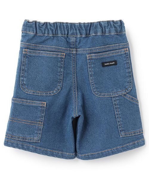 petit main（プティマイン）の「ペインターハーフパンツ（デニムパンツ・キッズ・オフホワイト/ブルー/チャコール・100cm/110cm/90cm/130cm/120cm/80ｃｍ）」の12枚目の写真