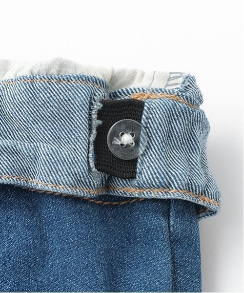petit main（プティマイン）の「ペインターハーフパンツ（デニムパンツ・キッズ・オフホワイト/ブルー/チャコール・100cm/110cm/90cm/130cm/120cm/80ｃｍ）」の10枚目の写真