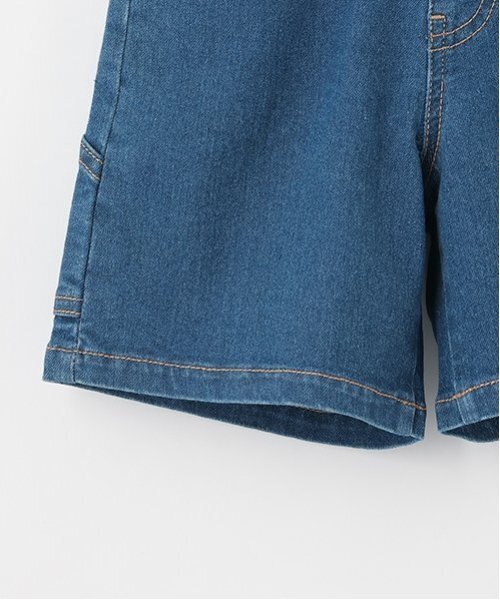 petit main（プティマイン）の「ペインターハーフパンツ（デニムパンツ・キッズ・オフホワイト/ブルー/チャコール・100cm/110cm/90cm/130cm/120cm/80ｃｍ）」の8枚目の写真