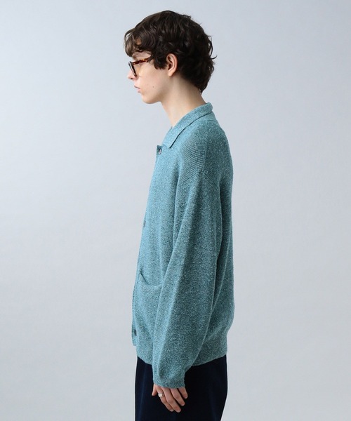 LURAKU（ルラク）の「【LURAKU】sheer knit polo cardigan / シアーニットポロカーディガン（カーディガン/ボレロ・メンズ・ライトグリーン/ブラック・L/M）」の16枚目の写真