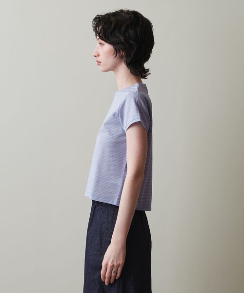 Steven Alan(スティーブンアラン)の「<Steven Alan>ギンガムチェック Tシャツ(Tシャツ/カットソー・レディース・ベージュ/ブラック/ライラック・FREE)」の10枚目の写真