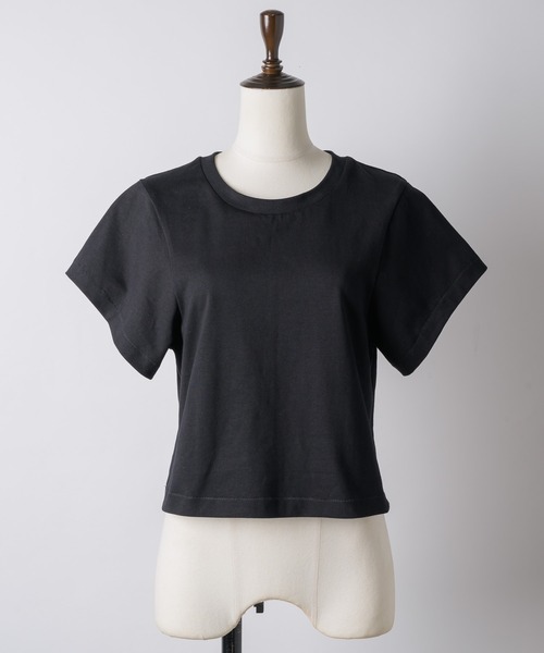 room153(ルームイチゴサン)の「カーブショートTシャツ【room153】(Tシャツ/カットソー・レディース・ホワイト/ブラック/モカ・1/0)」の15枚目の写真