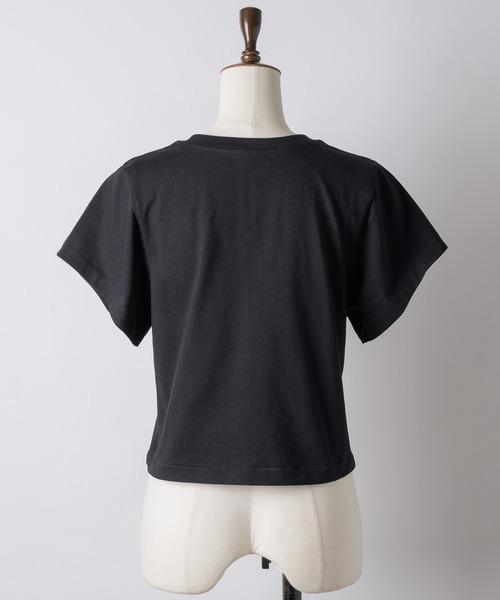 room153(ルームイチゴサン)の「カーブショートTシャツ【room153】(Tシャツ/カットソー・レディース・ホワイト/ブラック/モカ・1/0)」の17枚目の写真
