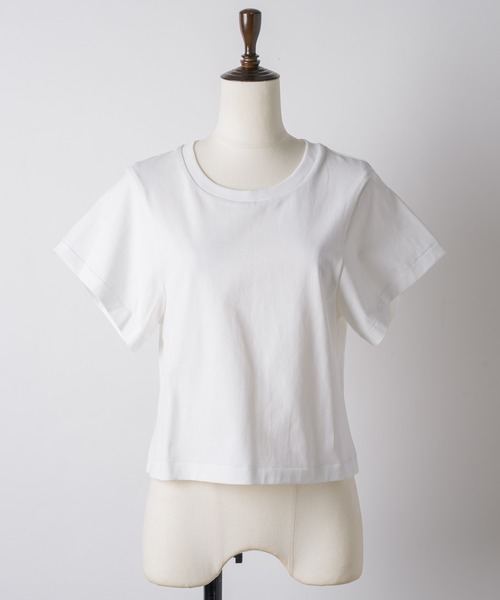 room153（ルームイチゴサン）の「カーブショートTシャツ【room153】（Tシャツ/カットソー・レディース・ホワイト/ブラック/モカ・1/0）」の21枚目の写真