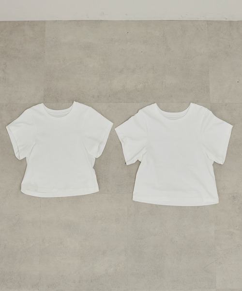 room153（ルームイチゴサン）の「カーブショートTシャツ【room153】（Tシャツ/カットソー・レディース・ホワイト/ブラック/モカ・1/0）」の20枚目の写真