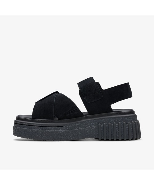 Clarks（クラークス）の「Evamar Wish / エヴァマー ウィッシュ（ブラックスエード）（サンダル・レディース・ブラック・UK4.5/UK4/UK3.5/UK3/UK6/UK5.5/UK5）」の2枚目の写真