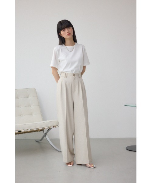 AZUL by moussy（アズールバイマウジー）の「ファインタッチTシャツ（Tシャツ/カットソー・レディース・ベージュ/ライム/ブラック/オフホワイト・SMALL/MEDIUM）」の7枚目の写真
