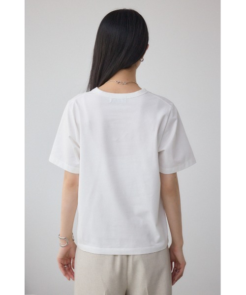 AZUL by moussy（アズールバイマウジー）の「ファインタッチTシャツ（Tシャツ/カットソー・レディース・ベージュ/ライム/ブラック/オフホワイト・SMALL/MEDIUM）」の9枚目の写真