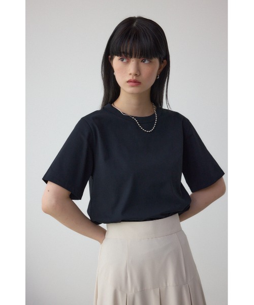 AZUL by moussy（アズールバイマウジー）の「ファインタッチTシャツ（Tシャツ/カットソー・レディース・ベージュ/ライム/ブラック/オフホワイト・SMALL/MEDIUM）」の15枚目の写真
