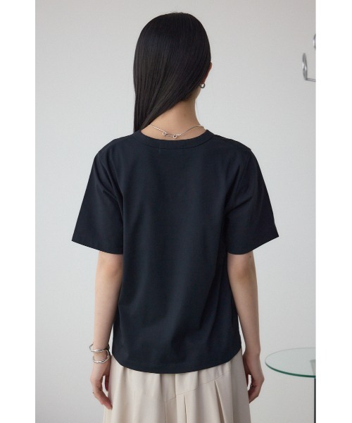 AZUL by moussy（アズールバイマウジー）の「ファインタッチTシャツ（Tシャツ/カットソー・レディース・ベージュ/ライム/ブラック/オフホワイト・SMALL/MEDIUM）」の19枚目の写真