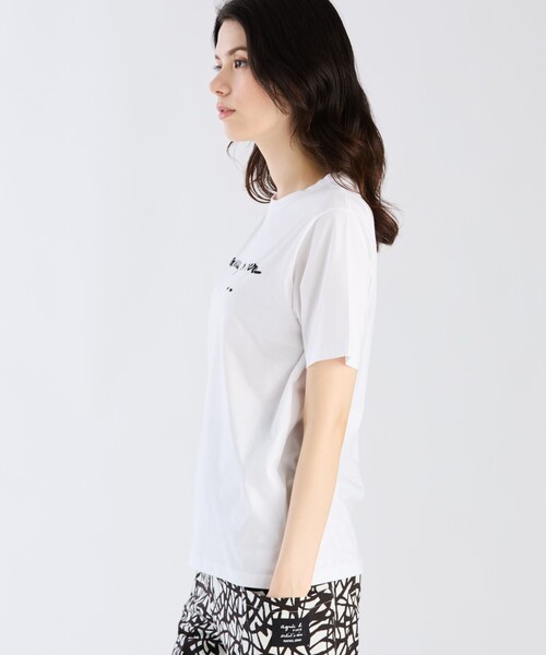 agnes b.(アニエスベー)の「コットン メッセージ 半袖 Tシャツ(Tシャツ/カットソー・レディース・ホワイト・LARGE/X-LARGE/MEDIUM/SMALL)」の4枚目の写真