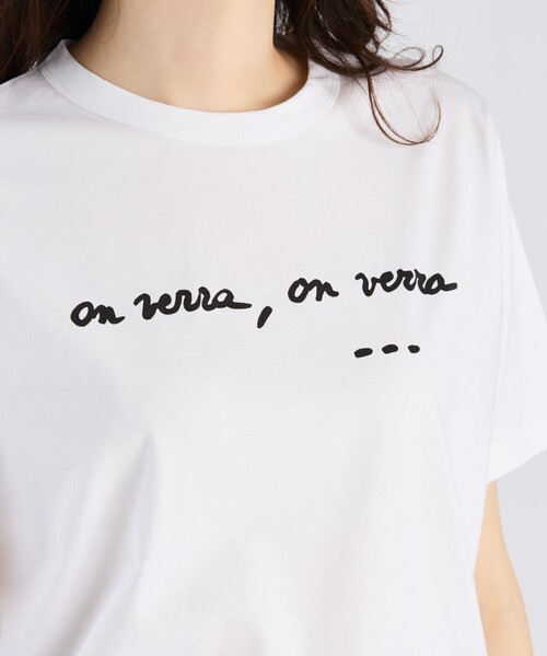 agnes b.(アニエスベー)の「コットン メッセージ 半袖 Tシャツ(Tシャツ/カットソー・レディース・ホワイト・LARGE/X-LARGE/MEDIUM/SMALL)」の7枚目の写真
