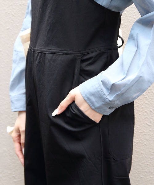 THOUSAND MILE(サウザンドマイル)の「THOUSAND MILE/サウザンドマイル キャミソール サロペット CAMISOLE SALOPETTE(サロペット/オーバーオール・レディース・ブラック/チャコールグレー・FREE)」の8枚目の写真