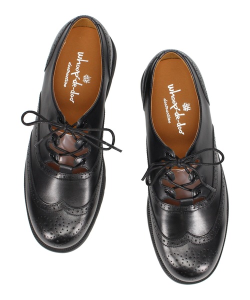 whoop-de-doo（フープディドゥ）の「ギリーシューズ whoop-de-doo/フープディドゥ（その他シューズ・メンズ・ブラック/ブラック×ホワイト/ブラウン系1・44/41/42/43/40）」の5枚目の写真