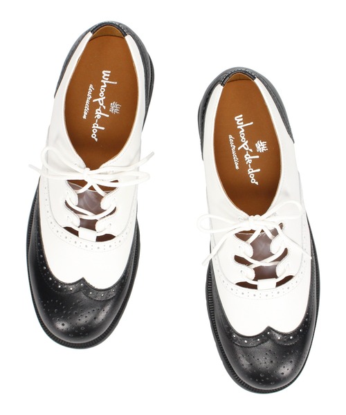 whoop-de-doo（フープディドゥ）の「ギリーシューズ whoop-de-doo/フープディドゥ（その他シューズ・メンズ・ブラック/ブラック×ホワイト/ブラウン系1・44/41/42/43/40）」の12枚目の写真