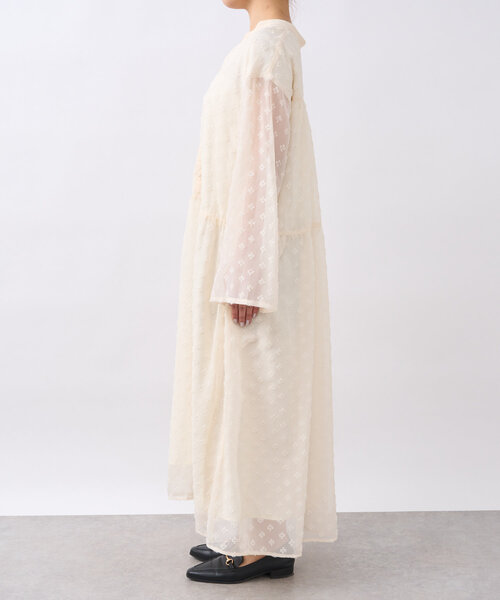 un dix cors（アンディコール）の「《1枚で華やか》ジャガードティアードワンピース（ワンピース・レディース・ブラック/ホワイト・FREE/S）」の21枚目の写真