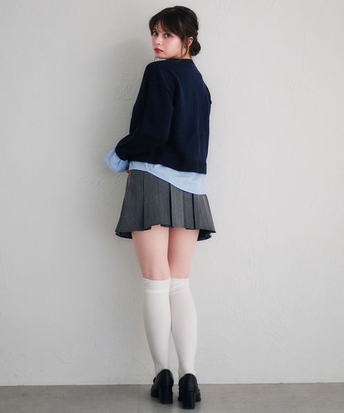 fupel（フぺル）の「shirt docking cardigan /シャツドッキングカーディガン（カーディガン/ボレロ・レディース・アイボリー/ネイビー・FREE）」の18枚目の写真