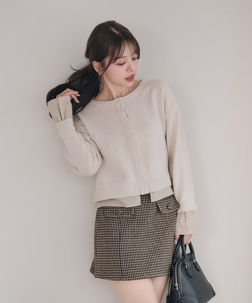 kolor 21SS ドッキングカーディガン K2679 ジャカードカーディガン(M スミクロ): トップス - RNA ONLINE