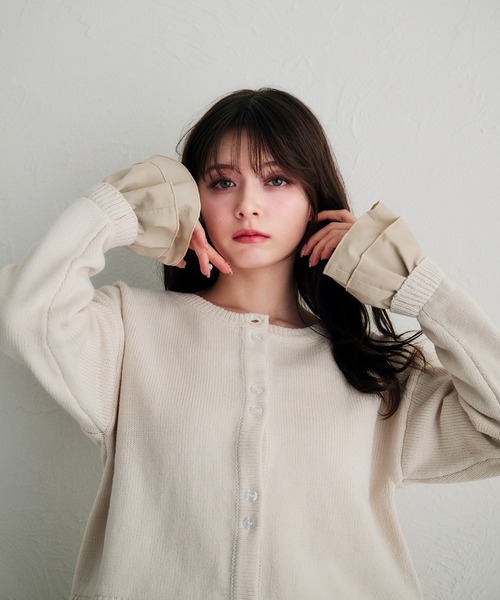 専用　maison de Dolce.　ドッキングカーディガン 未使用】maison de Dolce. ドッキングカーディガン/gray 中古・古着