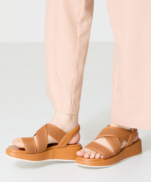 WA ORiental TRaffic(ダブルエーオリエンタルトラフィック)の「厚底ニット編みサンダル/52202(サンダル・レディース・ブラック/キャメル・LL/L/M/S)」の16枚目の写真