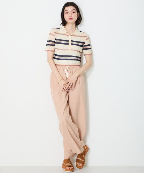 WA ORiental TRaffic(ダブルエーオリエンタルトラフィック)の「厚底ニット編みサンダル/52202(サンダル・レディース・ブラック/キャメル・LL/L/M/S)」の20枚目の写真