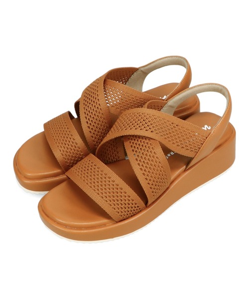 WA ORiental TRaffic(ダブルエーオリエンタルトラフィック)の「厚底ニット編みサンダル/52202(サンダル・レディース・ブラック/キャメル・LL/L/M/S)」の13枚目の写真