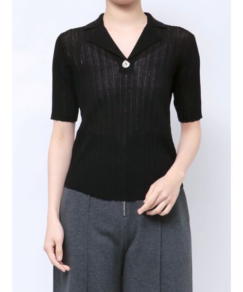 LAGUNAMOON(ラグナムーン)の「シアーカラーネックシニットプルオーバー(Tシャツ/カットソー・レディース・アイボリー/ブラック/ブルー・FREE)」の17枚目の写真