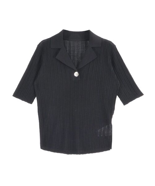 LAGUNAMOON(ラグナムーン)の「シアーカラーネックシニットプルオーバー(Tシャツ/カットソー・レディース・アイボリー/ブラック/ブルー・FREE)」の19枚目の写真