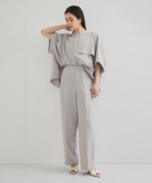 le cercle ADAM ET ROPE'(ルセルクルアダムエロペ)の「【セットアップ対応】タンブラーオックスバックフリルブラウス(シャツ/ブラウス・レディース・ライトグレー/チャコールグレー/ベージュ・FREE)」の7枚目の写真