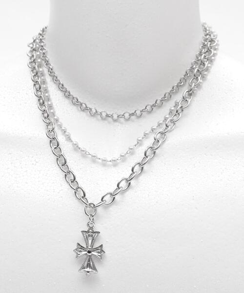 WEGO（ウィゴー）の「WEGO/3連クロスネックレス（ネックレス・レディース・その他1/その他2・FREE）」の5枚目の写真