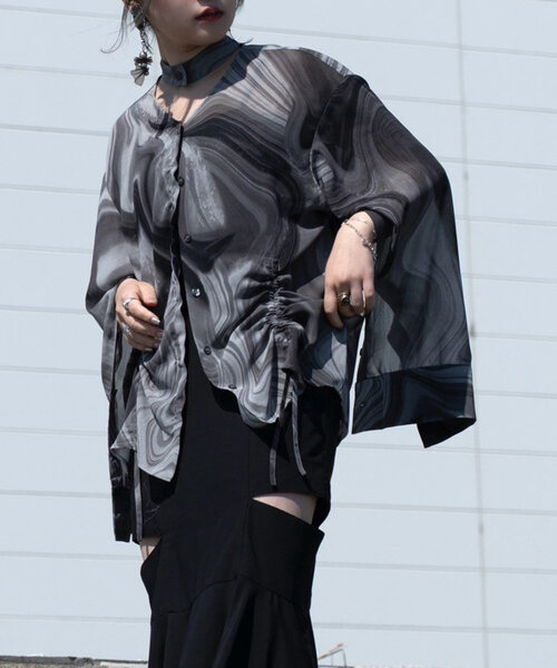 RMAF Mavie..7 袖スリットシアーシャツ Mavie..7（メヴィセットゥ）の「【Mavie..7】袖スリットシアー