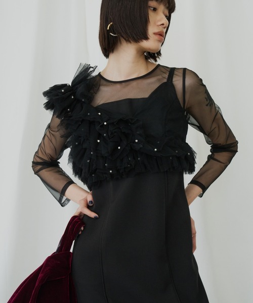 パールビスチェドレス / pearl bustier dress（ドレス）｜ANDRESD