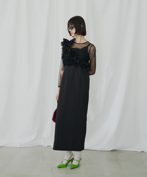 （*）様 Andresd ブラックパールドレス　お呼ばれドレス 様 Andresd ブラックパールドレス お呼ばれドレス 様 Andresd ブラック