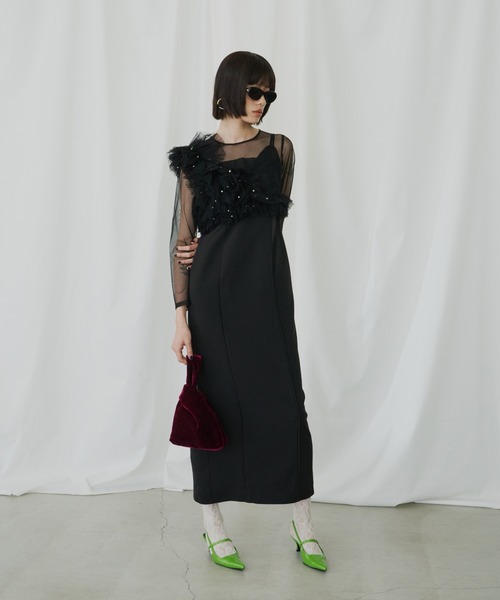 パールビスチェドレス / pearl bustier dress（ドレス）｜ANDRESD