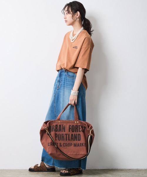 CHIC STYLE(シックスタイル)の「プリントトートバッグ シックスタイル(トートバッグ・レディース・チャコール/ブラウン/カーキ/グレー系/レオパード・FREE)」の10枚目の写真