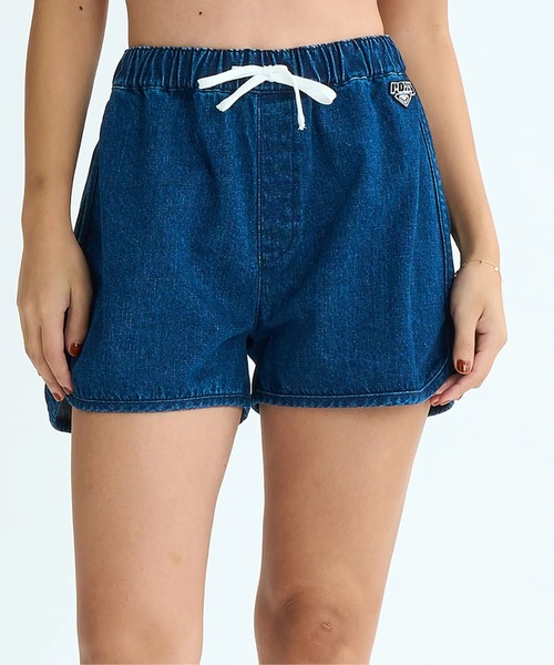 ROXY（ロキシー）の「BRING /ロキシードローコード付きウエストゴムデニムショートパンツ（その他パンツ・レディース・インディゴブルー/ブルー・SMALL/MEDIUM/LARGE）」の3枚目の写真