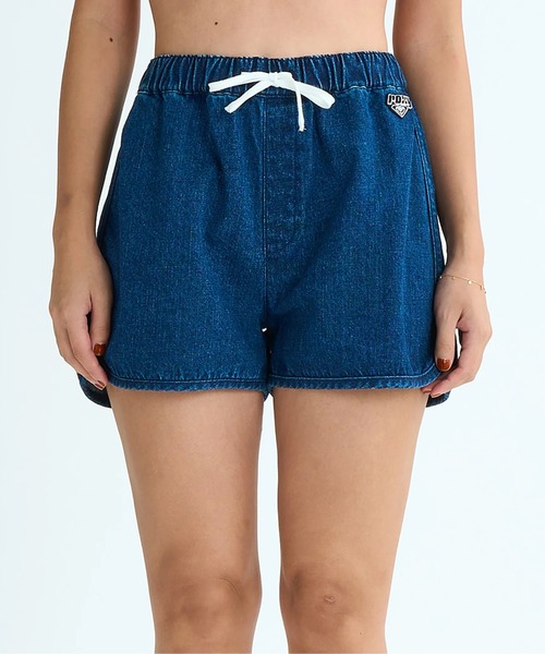 ROXY（ロキシー）の「BRING /ロキシードローコード付きウエストゴムデニムショートパンツ（その他パンツ・レディース・インディゴブルー/ブルー・SMALL/MEDIUM/LARGE）」の6枚目の写真