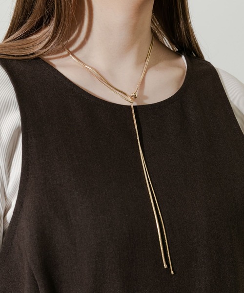 SMELLY（スメリー）の「スネークチェーン2WAYスライドネックレス（ネックレス・レディース・ゴールド・-）」の3枚目の写真