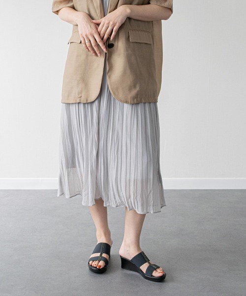 ITALIAN SHOEMAKERS(イタリアンシューメーカー)の「【ITALIAN SHOEMAKERS】厚底ラインストーンエラスティックサンダル(952322)(サンダル・レディース・ブラック/ダークグレー・37/36/38/35)」の6枚目の写真