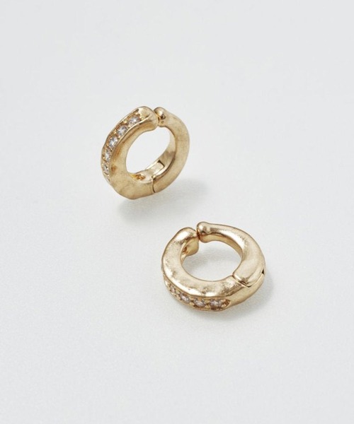 GOLDY（ゴールディ）の「【GOLDY】キュービックジルコニア フープ ワンタッチ イヤリング 2240506（イヤリング・レディース・シルバー/ゴールド/シルバー系1/ゴールド系その他・FREE）」の9枚目の写真