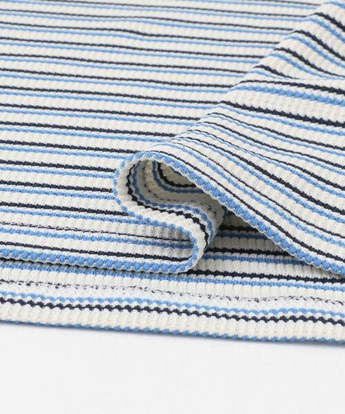 ITEMS URBANRESEARCH（アイテムズ アーバンリサーチ）の「ハニカムワッフルボーダーTシャツ（Tシャツ/カットソー・レディース・ブラック/ブラウン/ブルー・FREE）」の20枚目の写真