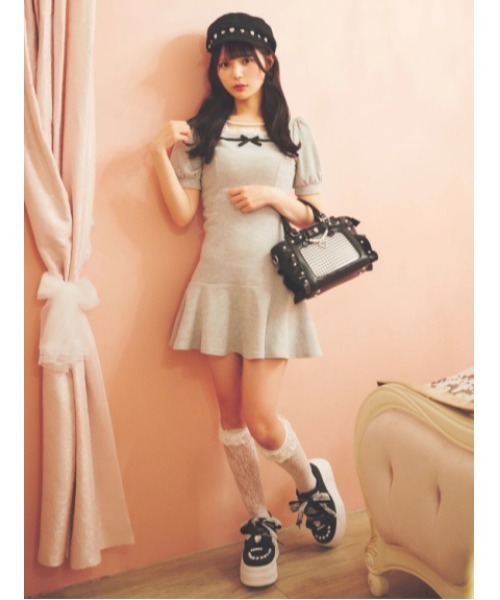 Ank Rouge（アンクルージュ）の「おリボンパールスニーカー（スニーカー・レディース・ブラック/ホワイト・M/L）」の12枚目の写真