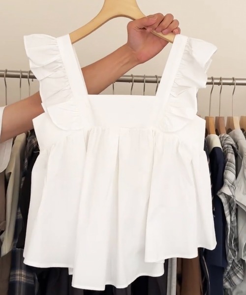 frunco（フランコ）の「【ZOZO限定】バックリボンキャミブラウス（シャツ/ブラウス・レディース・ブルー/ブラック/ホワイト・MEDIUM）」の9枚目の写真