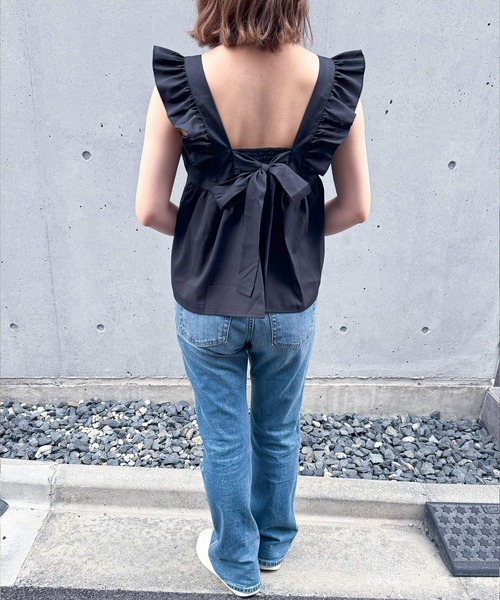 frunco（フランコ）の「【ZOZO限定】バックリボンキャミブラウス（シャツ/ブラウス・レディース・ブルー/ブラック/ホワイト・MEDIUM）」の22枚目の写真