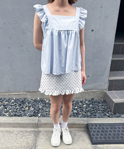frunco（フランコ）の「【ZOZO限定】バックリボンキャミブラウス（シャツ/ブラウス・レディース・ブルー/ブラック/ホワイト・MEDIUM）」の16枚目の写真