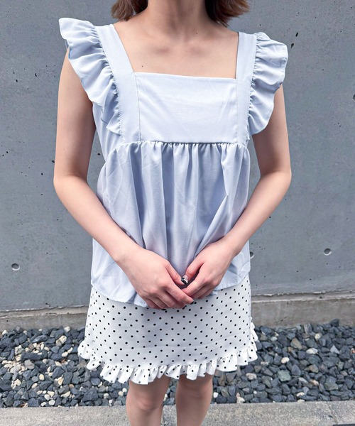 frunco（フランコ）の「【ZOZO限定】バックリボンキャミブラウス（シャツ/ブラウス・レディース・ブルー/ブラック/ホワイト・MEDIUM）」の18枚目の写真